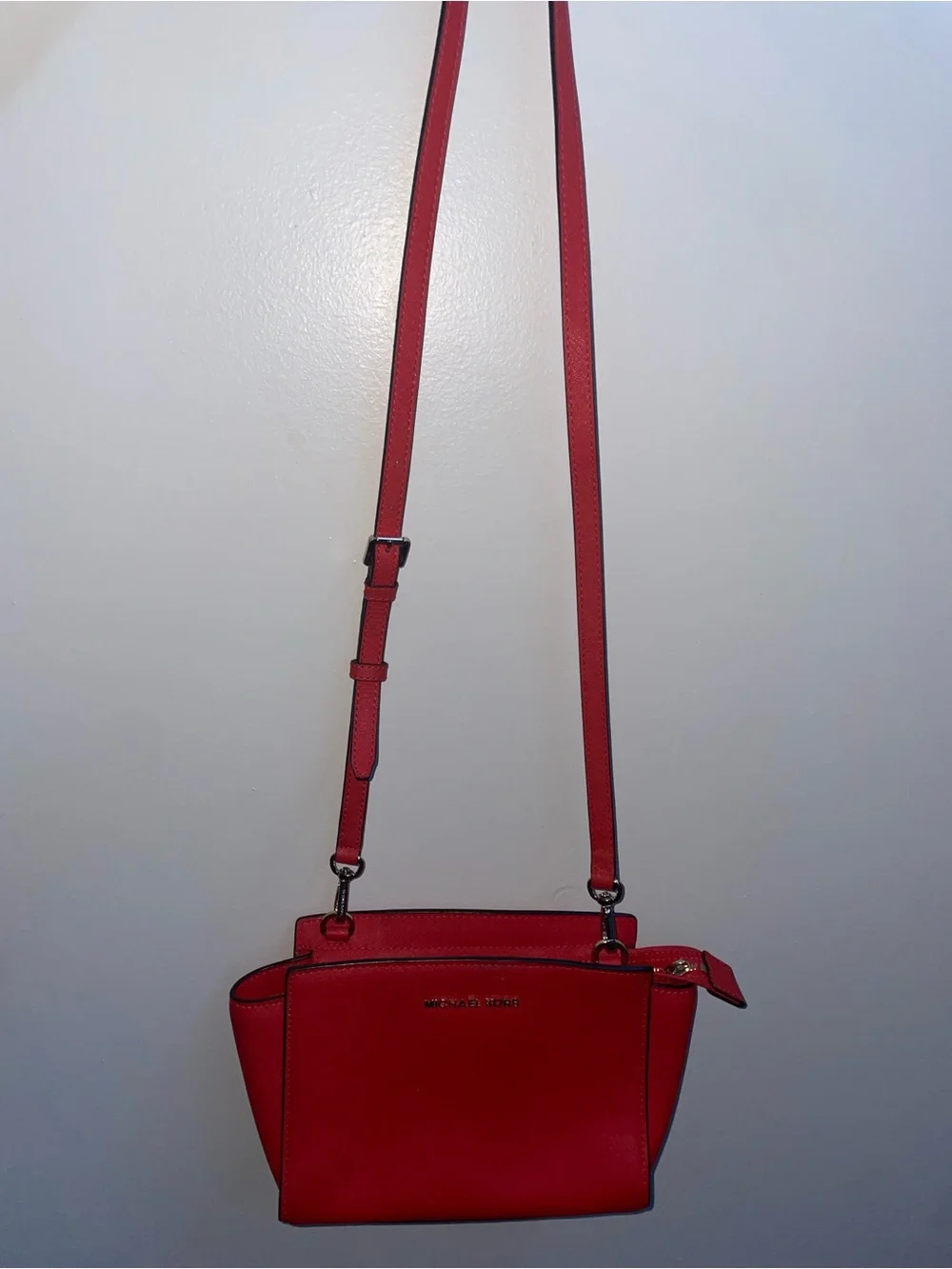 Michael Kors Orange Saffiano Leather Flap Crossbody Bag – Gold Hardware